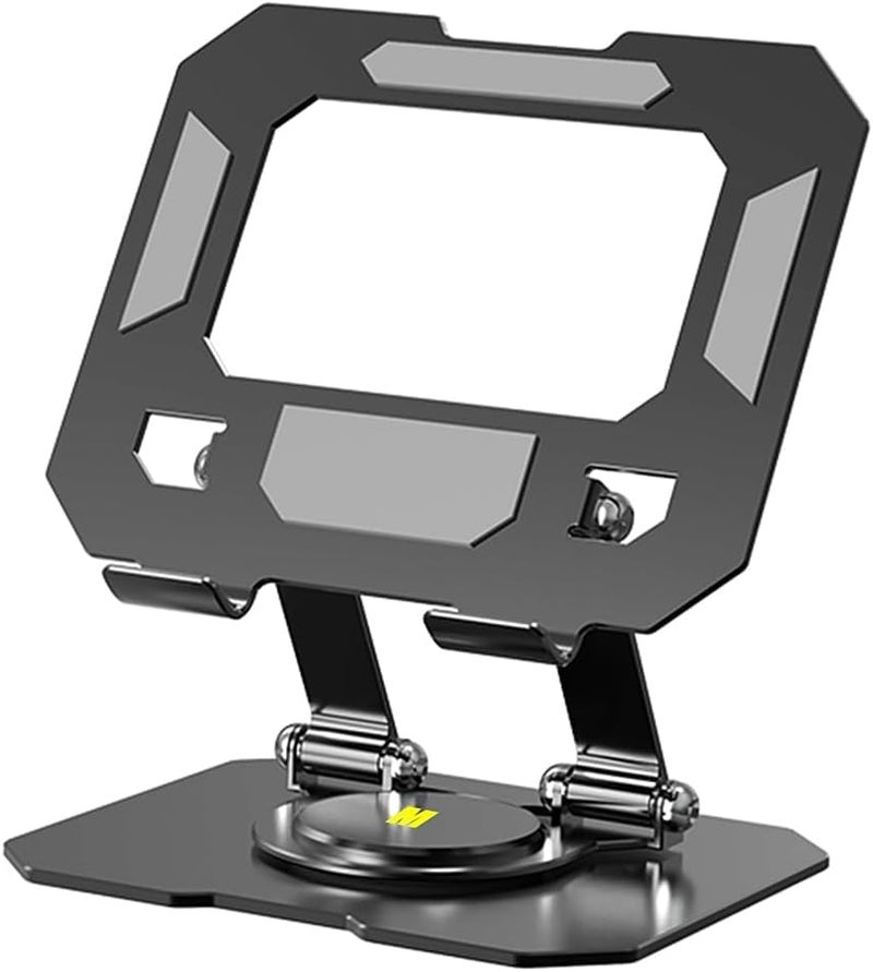 TARAVEE Aluminium Tablet Stand Holder with 360° Rotating Base,Multi Angle Adjustments Compatible for Mobile & iPad Pro 12.9, 11, 10.9, 10.2, Air, Mini, Lenovo Pad All Tab,All Tablets-(P) (Black) - Image 1