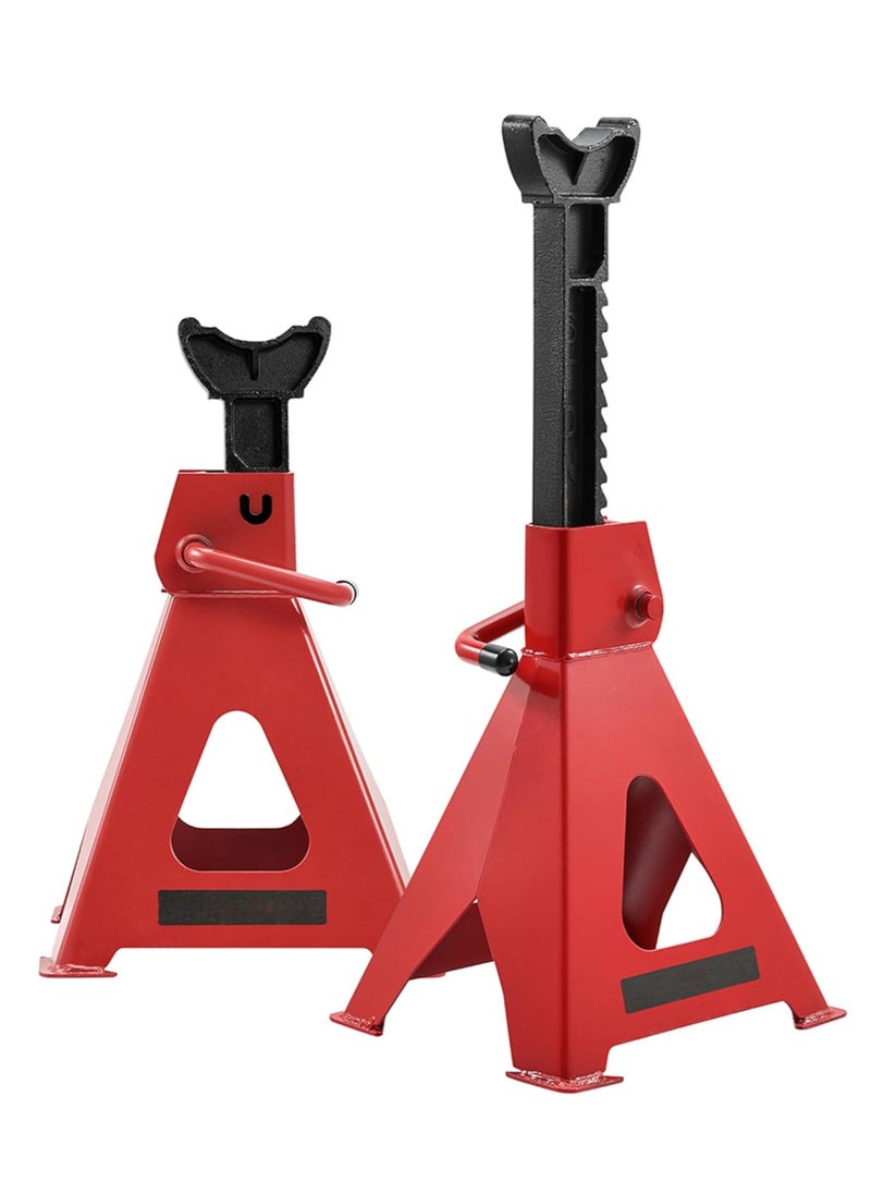 Relex Jack Stand 3 Ton-2 Piece 2.5kg- Heavy-Duty Easy to Use Automotive Lifting Stands with Adjustable Height and Ratchet Mechanism Ideal for Vehicle Maintenance Tire Changing and Undercarriage Work  - Image 1