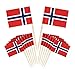 JAVD CYPS 100 Pcs Norway Flag Norwegian Toothpick Flags Small Mini Stick Cupcake Toppers Norwegian FlagsCountry Picks Party Decoration Celebration Cocktail Food Bar Cake Flagsflag Norway - Image 3