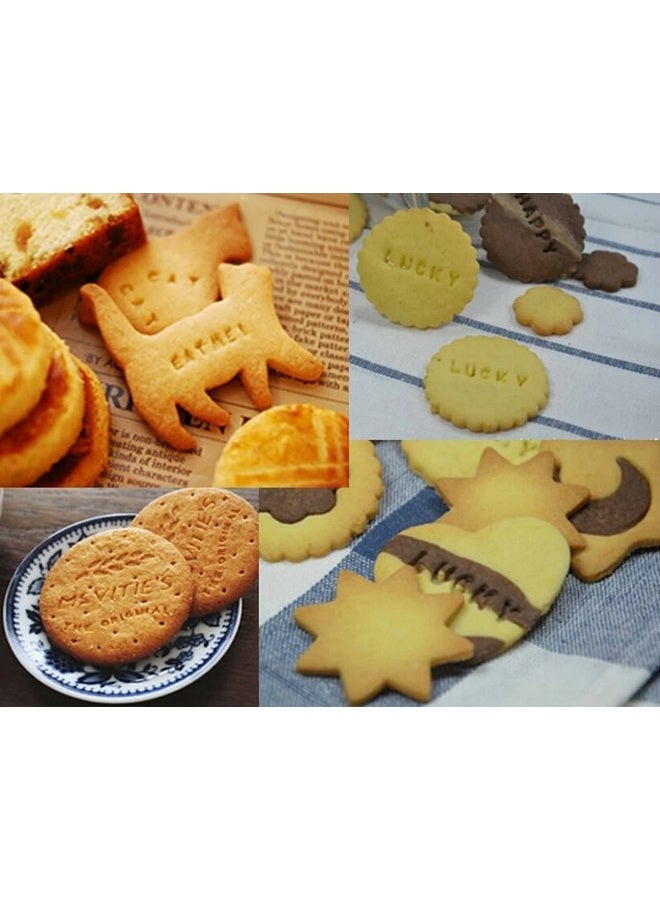 Gracelife 73 pcs Alphabet, Number, Letter Symbols Biscuit Fondant Cake/Cookie Stamp Impress Embosser cutter - Mold Tool Set - Image 5
