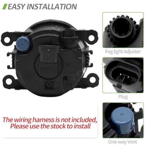 LEAVAN Fog Lights Compatible with 2011-2014 ford Explorer/2008-2014 Ford Focus/2006-2014 Ford Mustang/2005-2011 Ranger(STX)/10-14 RDX/2010-2012 Subaru Outback&Legacy, Fog Lamp Replacement - Image 3