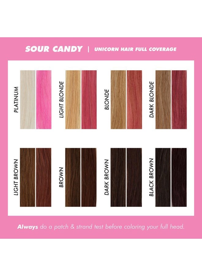 Lime Crime Unicorn Hair Dye Full Coverage, Sour Candy (Bright Pink) - Vegan and Cruelty Free Semi-Permanent Hair Color Conditions & Moisturizes - Temporary Hair Dye With Sugary Citrus Vanilla Scent  - Image 5
