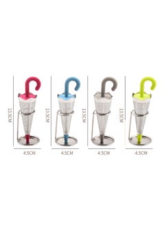 Generic Creative Umbrella Tea Infuser Silicone Stainless Filter Grey  - Image 5