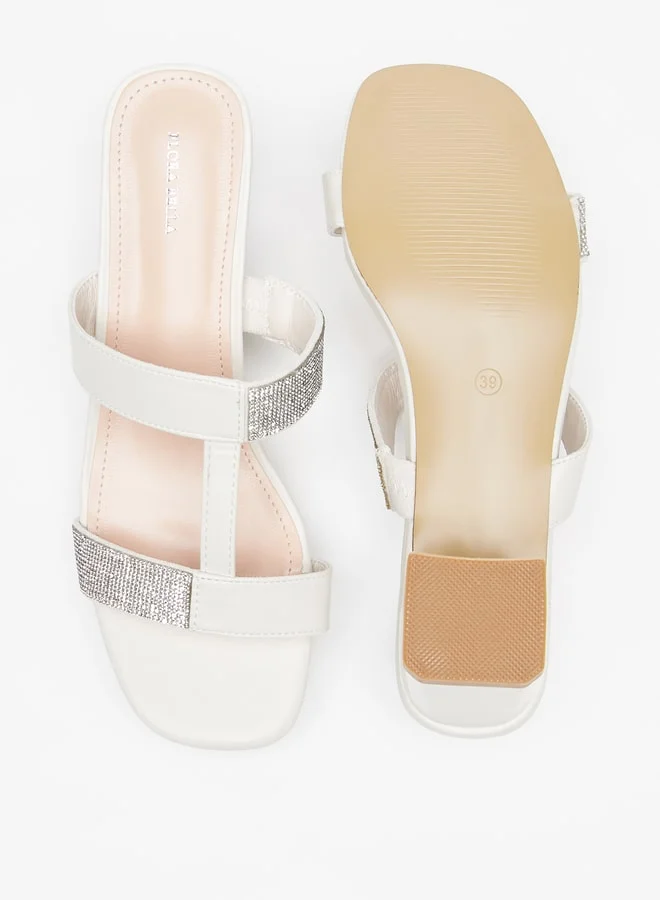 فلورا بيلا من شو إكسبرس Women's Strappy Slip-On Sandals With Block Heels Ramadan Collection