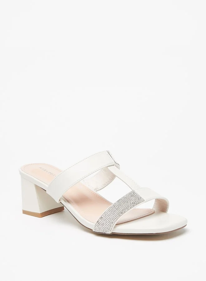 فلورا بيلا من شو إكسبرس Women's Strappy Slip-On Sandals With Block Heels Ramadan Collection