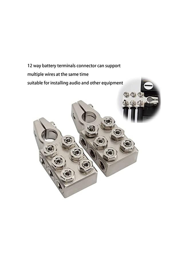 PROMASS Acid Battery Terminal Connector, Battery Terminal Clamps 1 Pair Zinc Alloy Rugged for Car - Image 3