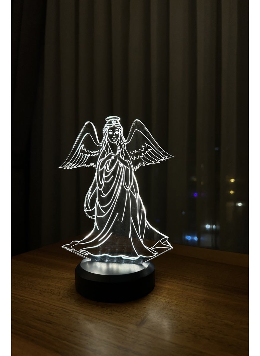 By-Lamp Mother's Day Gift. Winged Angel Figured LED Table Lamp  - Image 5