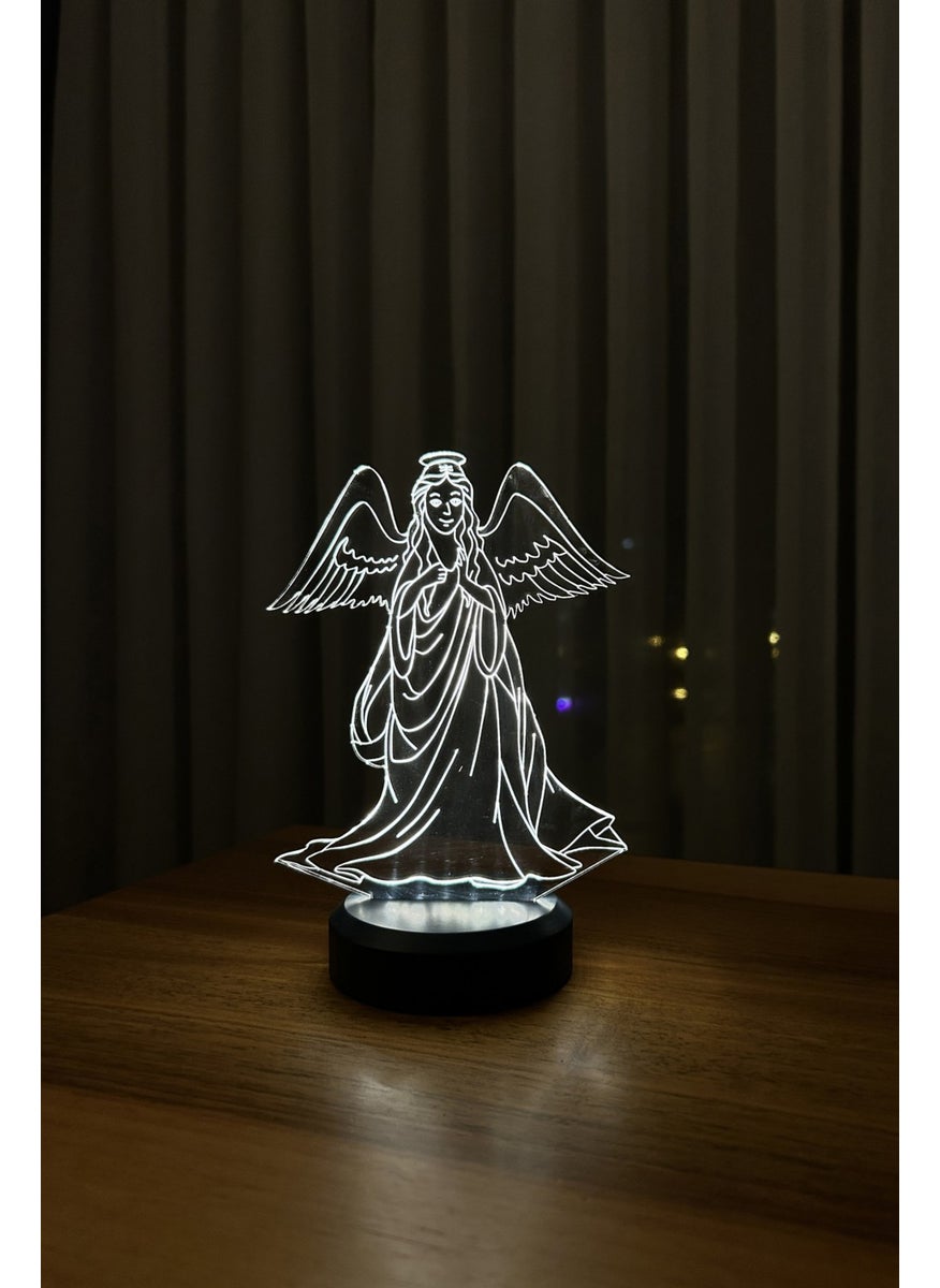 By-Lamp Mother's Day Gift. Winged Angel Figured LED Table Lamp  - Image 1