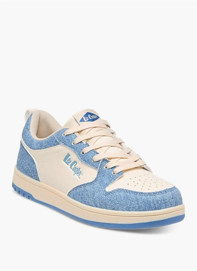 Lee Cooper Women's Denim Panelled Sneakers with Lace-Up Closure