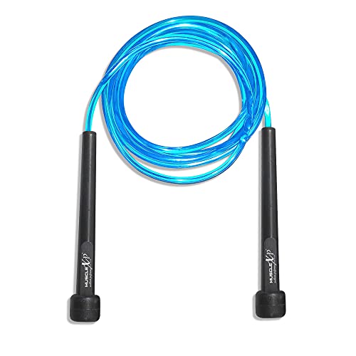 MuscleXP Skipping Rope (Jumping Rope) for Men, Women & Children, Tangle Free Jumping Rope for Kids (Blue/Black) - Image 2