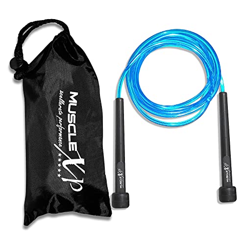MuscleXP Skipping Rope (Jumping Rope) for Men, Women & Children, Tangle Free Jumping Rope for Kids (Blue/Black) - Image 1