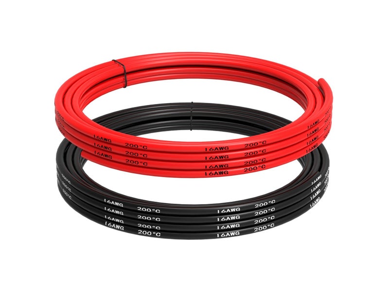 TUOFENG 16 AWG Electrical Wire 10 Feet 5 ft Black 5 ft Red 16 Gauge Silicone Wire Flexible High Temp Resistant - Image 2
