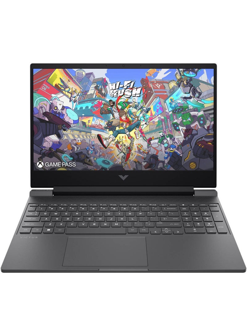 HP 15-fa2082wm Victus Gaming Laptop With 15.6" FHD IPS 144Hz Display, Intel Core i5-13420H Processor/16GB RAM/512GB SSD/GeForce RTX 4050 6GB GPU/Windows 11 Home English Mica Silver - Image 1