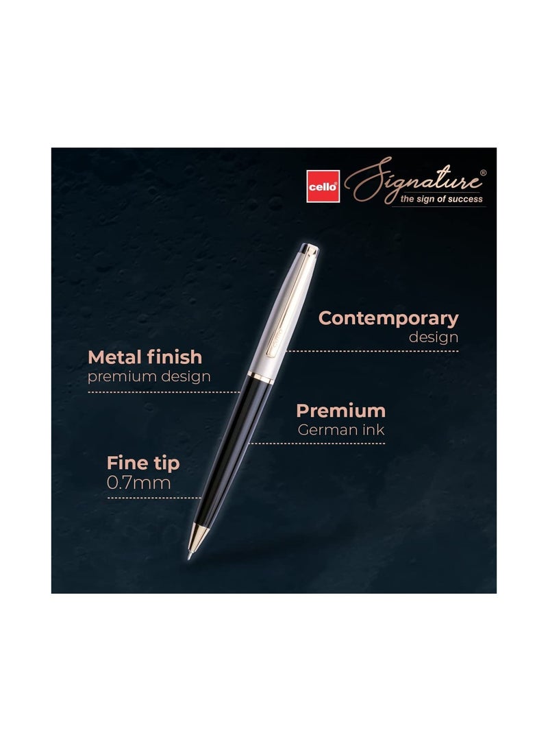 Cello Cello Signature Moonlit Ball Pen Pack of 1 Premium Metal Ball Pen - Image 2