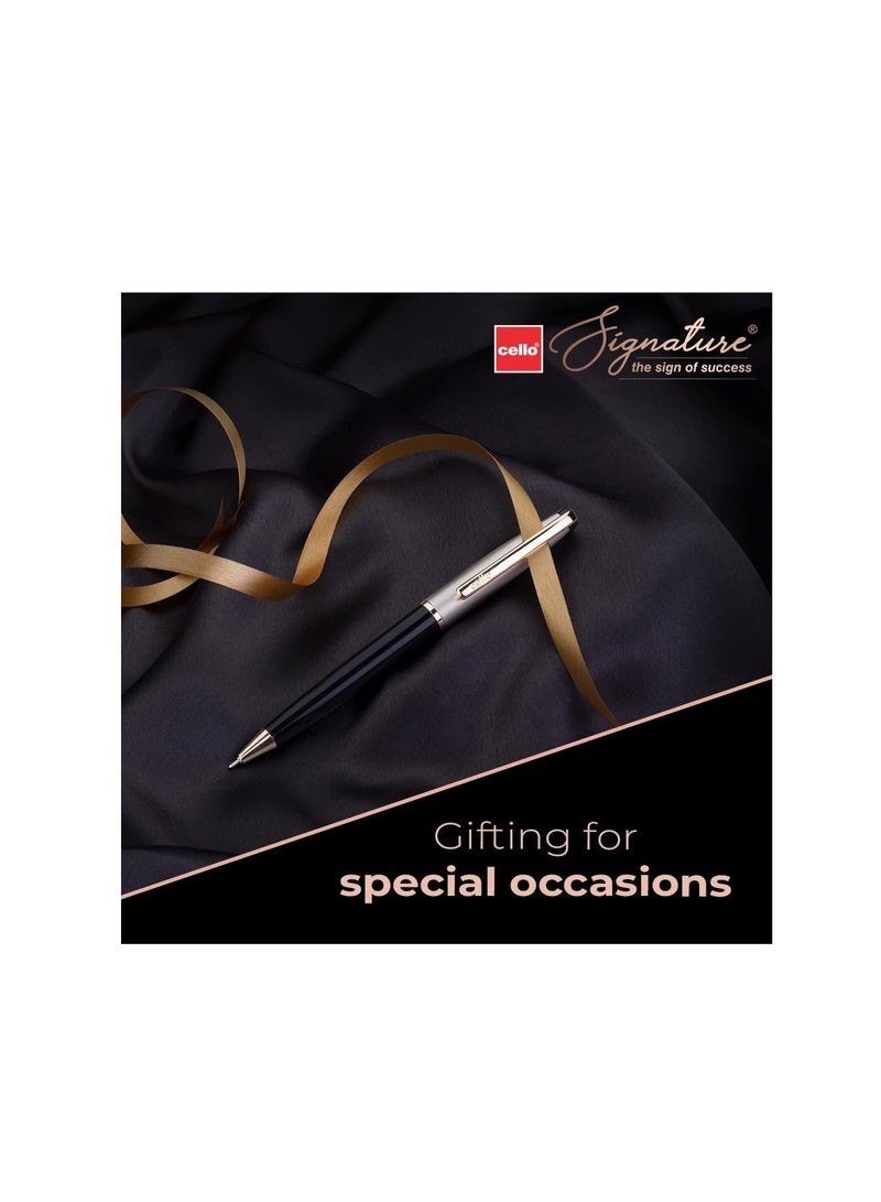 Cello Cello Signature Moonlit Ball Pen Pack of 1 Premium Metal Ball Pen - Image 3