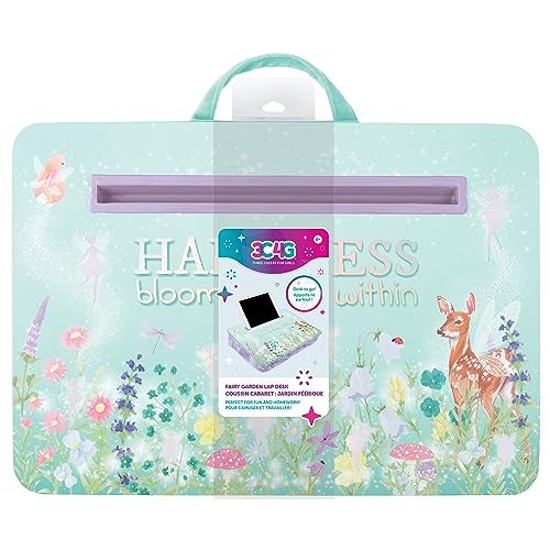 Make It Real Fairy Lap Desk for Girls Portable Lap Desk with Tablet Phone Slot Whimsical Fairy Garden Design Easy to Transport Sturdy Handle Perfect for Homework Play Ideal Gift Ages 8 - Image 1