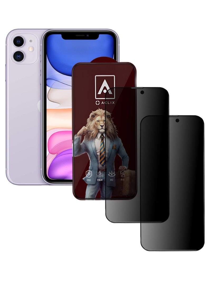 ACLIX 2 Pieces Antistatic ESD Dustproof Premium Quality High Definition Tempered Glass Screen Protector Designed For  iPhone 11 - Image 1