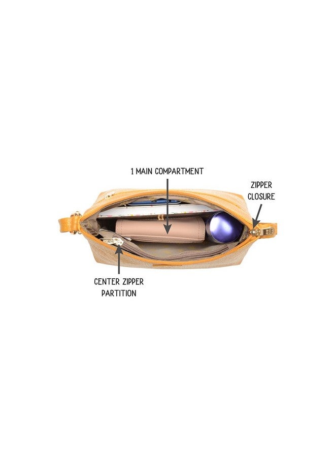 Baggit Women's Oleg Jany Combo Bag and Wallet- Yellow - Image 5