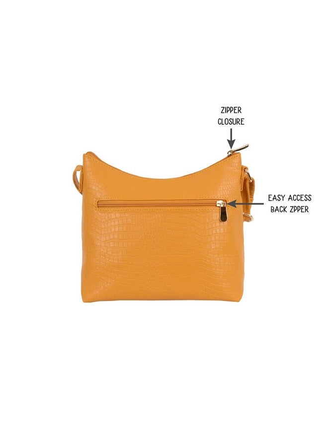 Baggit Women's Oleg Jany Combo Bag and Wallet- Yellow - Image 3