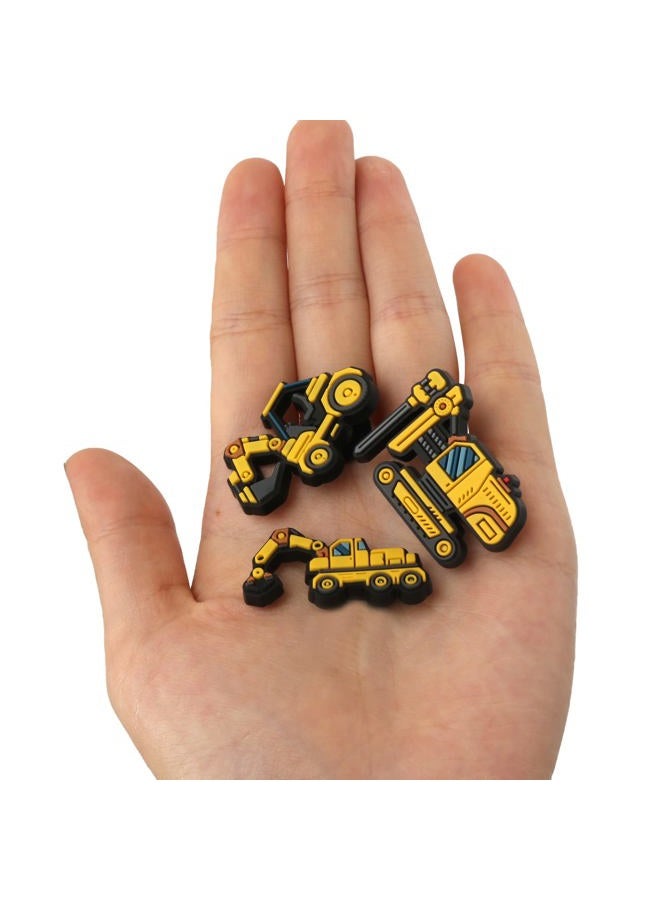 mortd Construction Shoe Decoration Charms, 23 PCS Excavator Bulldozer Truck Helmet Shoe Charm for Shoe Wristband Clog Sandals Decor, PVC Shoe Charm Accessories for Party Favor Holiday Birthday Gifts - Image 3