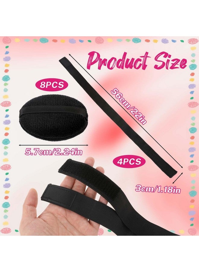 مولين 4 قطع من الأربطة المطاطية السوداء للشعر المستعار للحفاظ على الشعر المستعار في مكانه مع أغطية الأذن، شريط دانتيل لقبضة الشعر المستعار، شريط دانتيل، شريط ذوبان لشعر الدانتيل الأمامي للنساء - Image 2