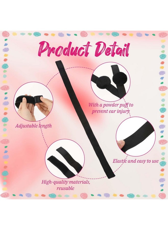 مولين 4 قطع من الأربطة المطاطية السوداء للشعر المستعار للحفاظ على الشعر المستعار في مكانه مع أغطية الأذن، شريط دانتيل لقبضة الشعر المستعار، شريط دانتيل، شريط ذوبان لشعر الدانتيل الأمامي للنساء - Image 3