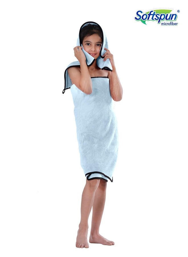 SOFTSPUN Microfiber Wipes Large Baby Towel 2pc Light Sky Blue! Ultra Absorbent Super Soft&Comfortable Quick Drying for Men&Women Daily Use Extra Large Size Unisex.… - Image 4