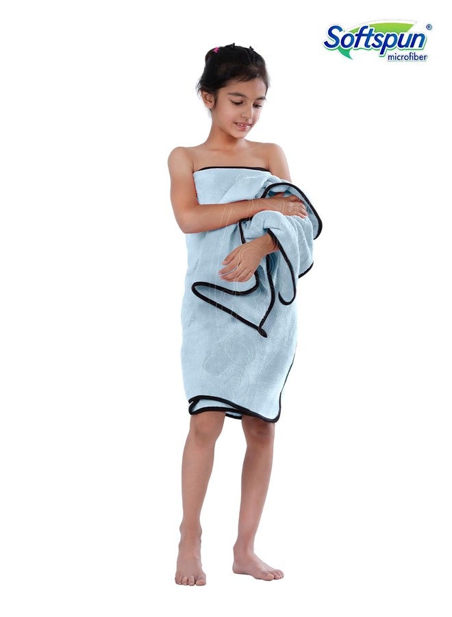 SOFTSPUN Microfiber Wipes Large Baby Towel 2pc Light Sky Blue! Ultra Absorbent Super Soft&Comfortable Quick Drying for Men&Women Daily Use Extra Large Size Unisex.… - Image 5