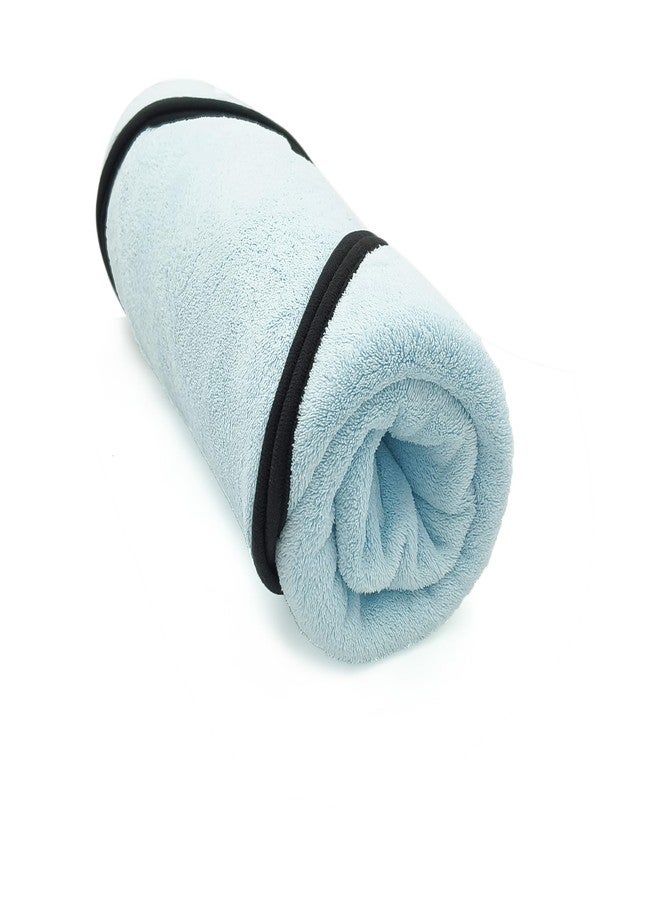SOFTSPUN Microfiber Wipes Large Baby Towel 2pc Light Sky Blue! Ultra Absorbent Super Soft&Comfortable Quick Drying for Men&Women Daily Use Extra Large Size Unisex.… - Image 2