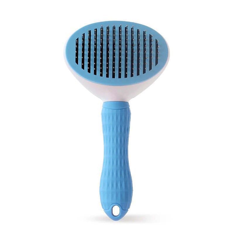 SIMESTICH Dog and Cat Hair Brush for Undercoat & Fur Removal, Deshedding Comb for Daily Grooming, Removes Loose Fur, Dirt, Dandruff, Ticks & Fleas, Round Metal Pins, Pet Grooming Kit (Combo) - Image 1