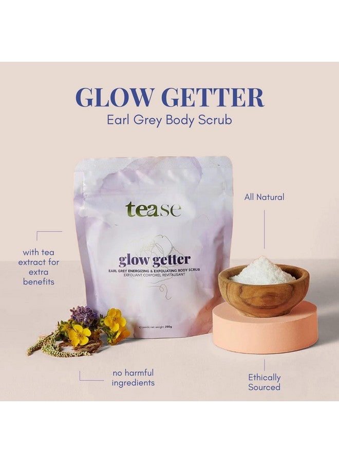Tease Tea Exfoliating Body Scrub - Glow Getter Organic Body Scrub made with Organic Sugar Cane, Earl Grey Tea, Organic Coconut Oil, and Vitamin E for a Skin so Soft and Glowing Skin - Image 2