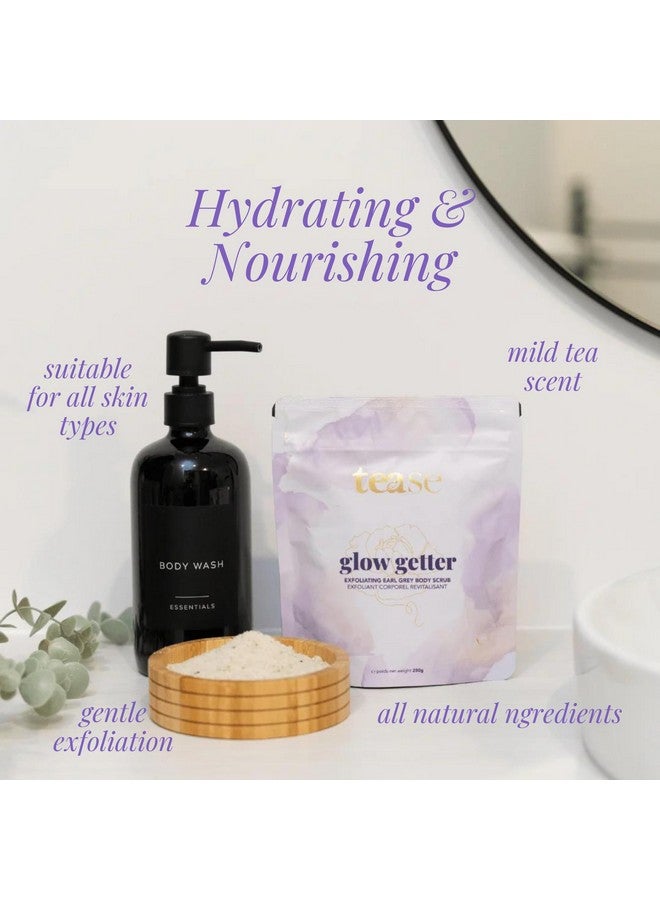 Tease Tea Exfoliating Body Scrub - Glow Getter Organic Body Scrub made with Organic Sugar Cane, Earl Grey Tea, Organic Coconut Oil, and Vitamin E for a Skin so Soft and Glowing Skin - Image 4