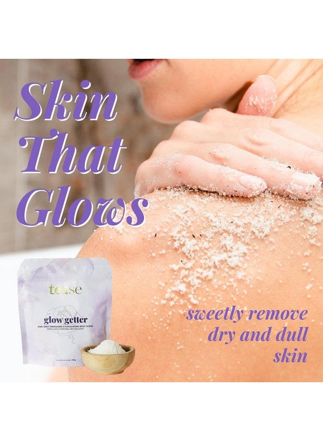 Tease Tea Exfoliating Body Scrub - Glow Getter Organic Body Scrub made with Organic Sugar Cane, Earl Grey Tea, Organic Coconut Oil, and Vitamin E for a Skin so Soft and Glowing Skin - Image 3