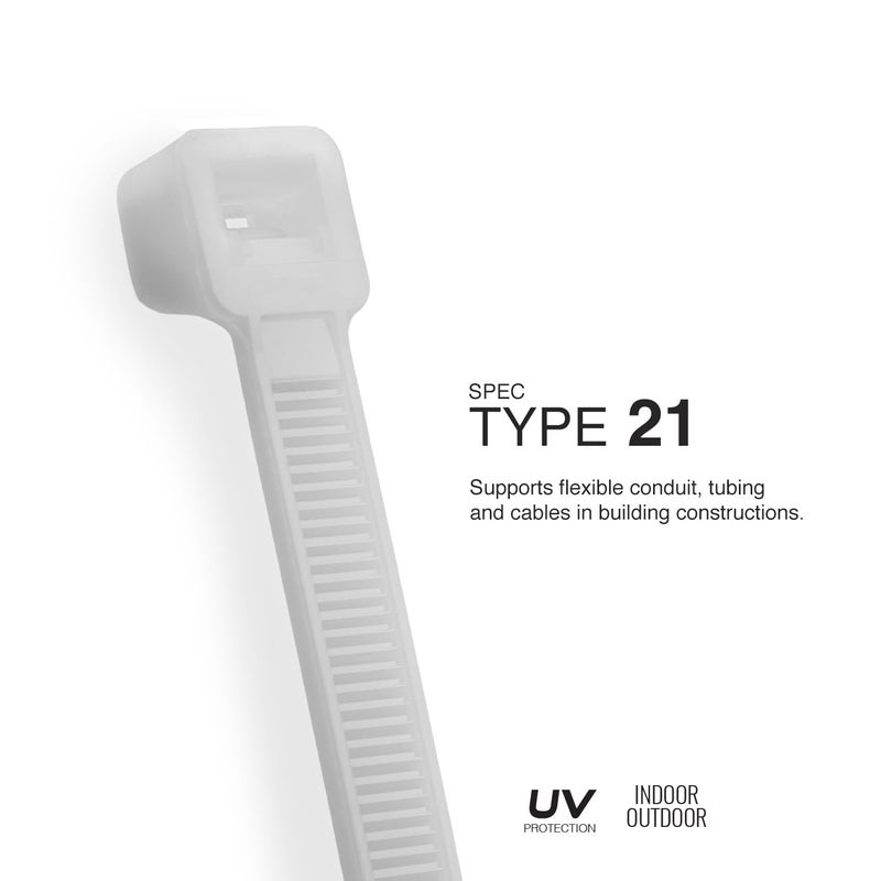 TR Industrial Multi-Purpose UV Resistant Natural Cable Ties, 4 inches, 100 Pack - Image 3