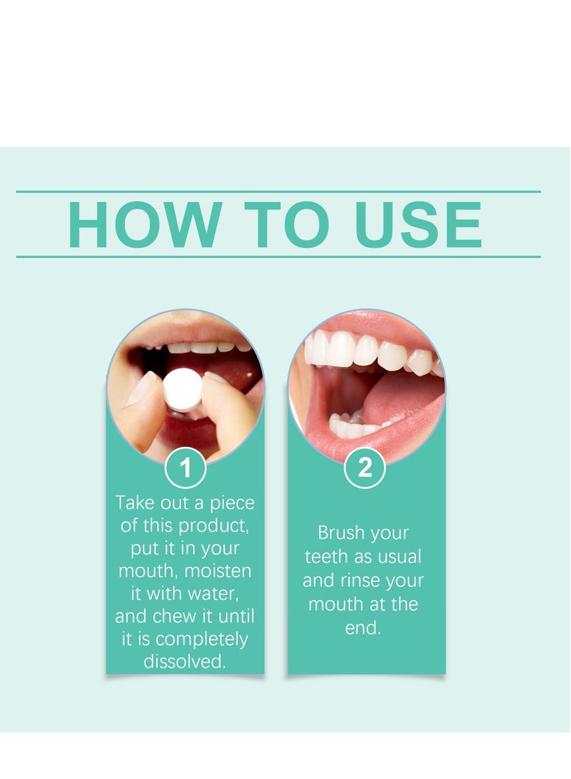 أورالحوي أقراص هيدروكسيباتيت، تنظيف عميق، منعش التنفس، خالية من الفلورايد والبلاستيك، تساعد على تقوية وحماية مينا الأسنان، أقراص قابلة للمضغ مناسبة للسفر، 62 قرصا - Image 2