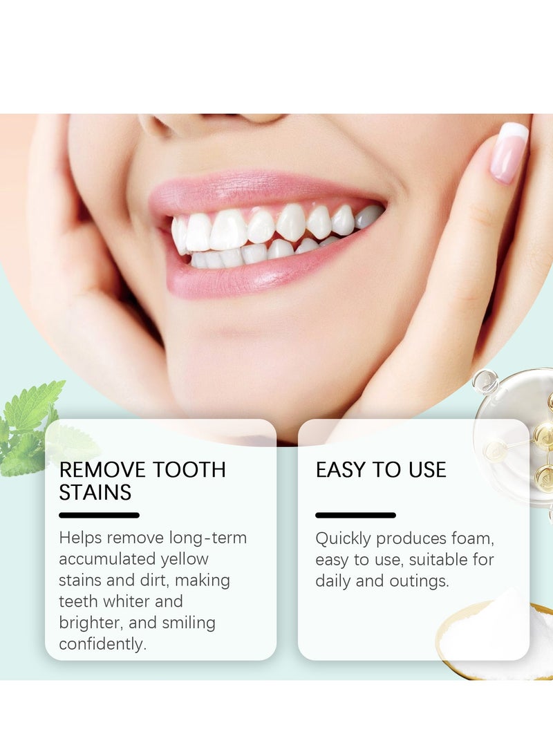 أورالحوي أقراص هيدروكسيباتيت، تنظيف عميق، منعش التنفس، خالية من الفلورايد والبلاستيك، تساعد على تقوية وحماية مينا الأسنان، أقراص قابلة للمضغ مناسبة للسفر، 62 قرصا - Image 3