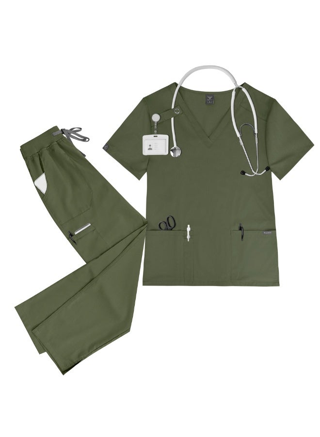 NIBEMINENT Hospital Accessories Beauty Costume High-Quality Scrubs Women Surgical Scrubs Set Clinical Scrubs Set - Image 1