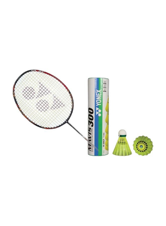 يونيكس باك أستروكس 99 Play Strung Badminton Racquet - Cherry Sunburst + إيروسينسا 30 عبوة - Image 1