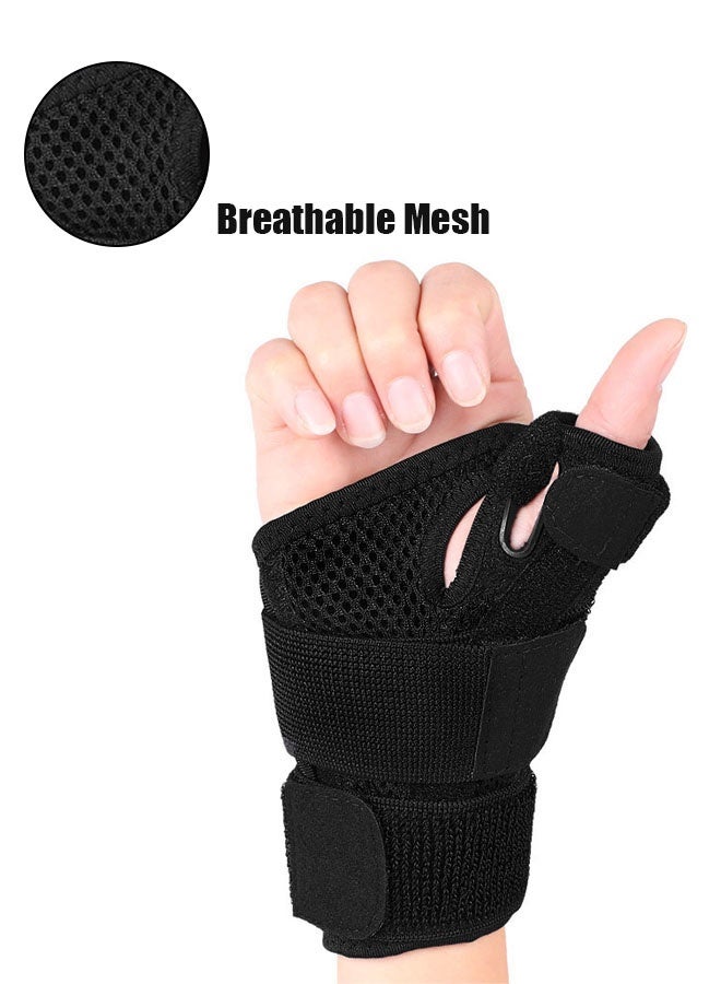 Hanayo 1 Pcs Wrist Brace Thumb Support Brace for Wrist Hand Thumb Stabilizer Fits Both Right Left Hand for Men and Women (Black) - Image 5