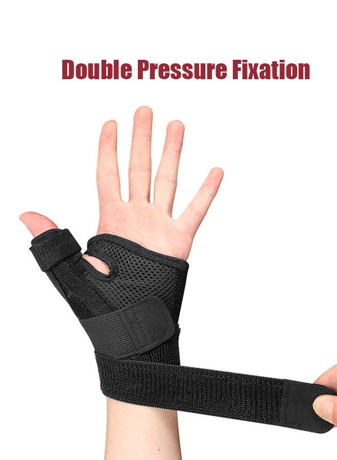 Hanayo 1 Pcs Wrist Brace Thumb Support Brace for Wrist Hand Thumb Stabilizer Fits Both Right Left Hand for Men and Women (Black) - Image 3