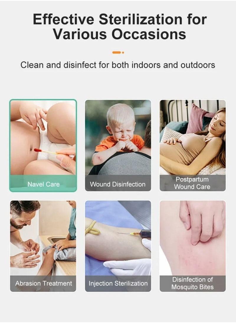 Be a better mom Medical Disposable Cotton Swabs Iodine Individually Iodophor Swabs Outdoor Supplies Packaged Cotton Swabs Iodine Swabs for Wound Treatment  - Image 2