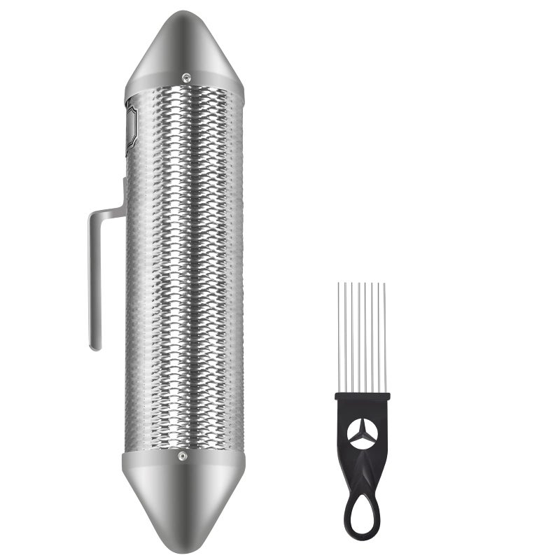 EastRock Stainless Steel Guiro Instrument Latin Percussion Shaker Metal Guiro with Scraper Professional Band Accompaniment