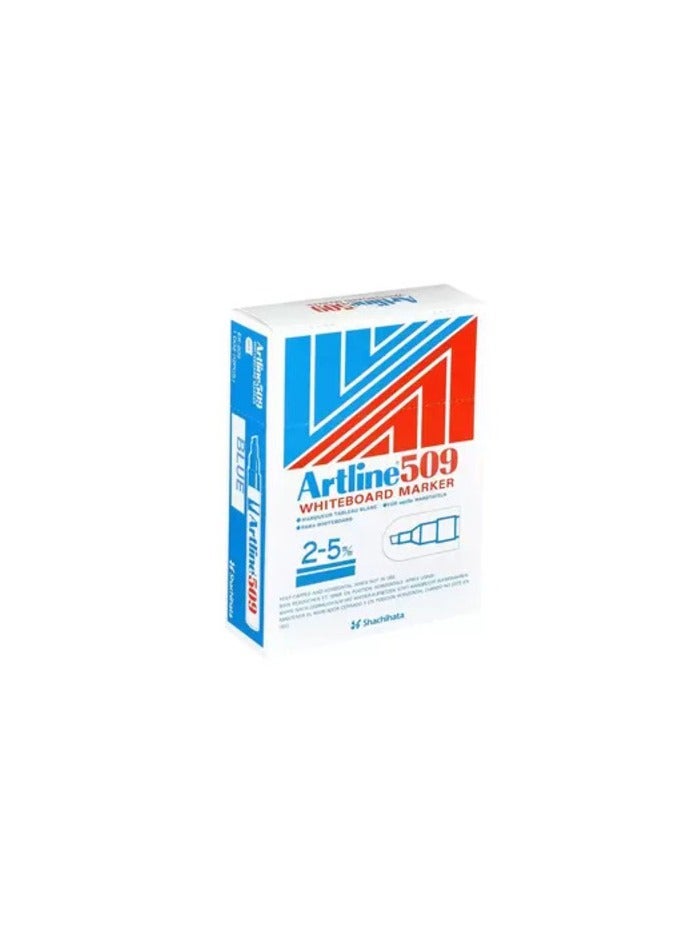 Artline 12-Piece Artline White Board Marker Broad, Blue Color - ARMK509BL - Image 1