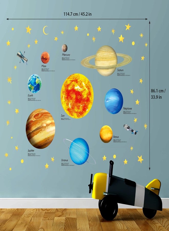 DECOWALL DS9-2007 Solar System Kids Wall Stickers Wall Decals Peel and Stick Removable Wall Stickers for Kids Nursery Bedroom Living Room d?cor - Image 5