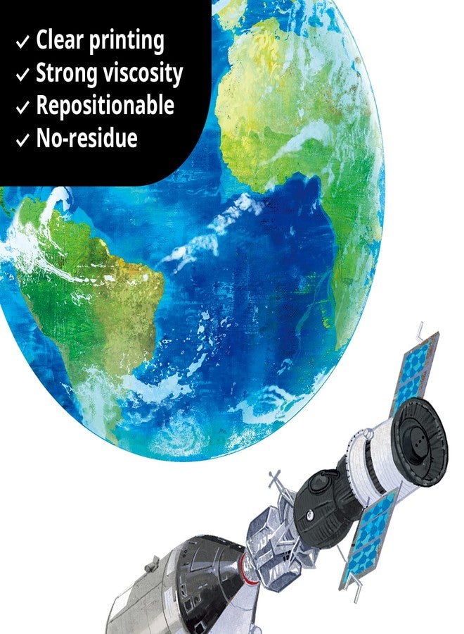 DECOWALL DS9-2007 Solar System Kids Wall Stickers Wall Decals Peel and Stick Removable Wall Stickers for Kids Nursery Bedroom Living Room d?cor - Image 4