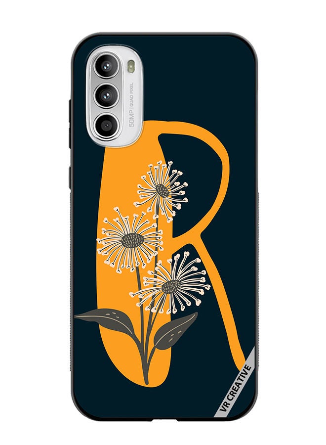 VR CREATIVE Protective Case Cover For Motorola Moto G82 Alphabet R Design Multicolour - Image 1