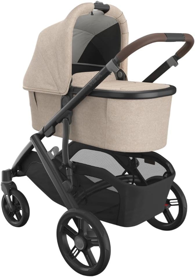 UPPAbaby Vista V3 Stroller with Bassinet V3 - Convertible Single to Double Stroller, Liam Oat Mélange, Carbon Frame - Image 2