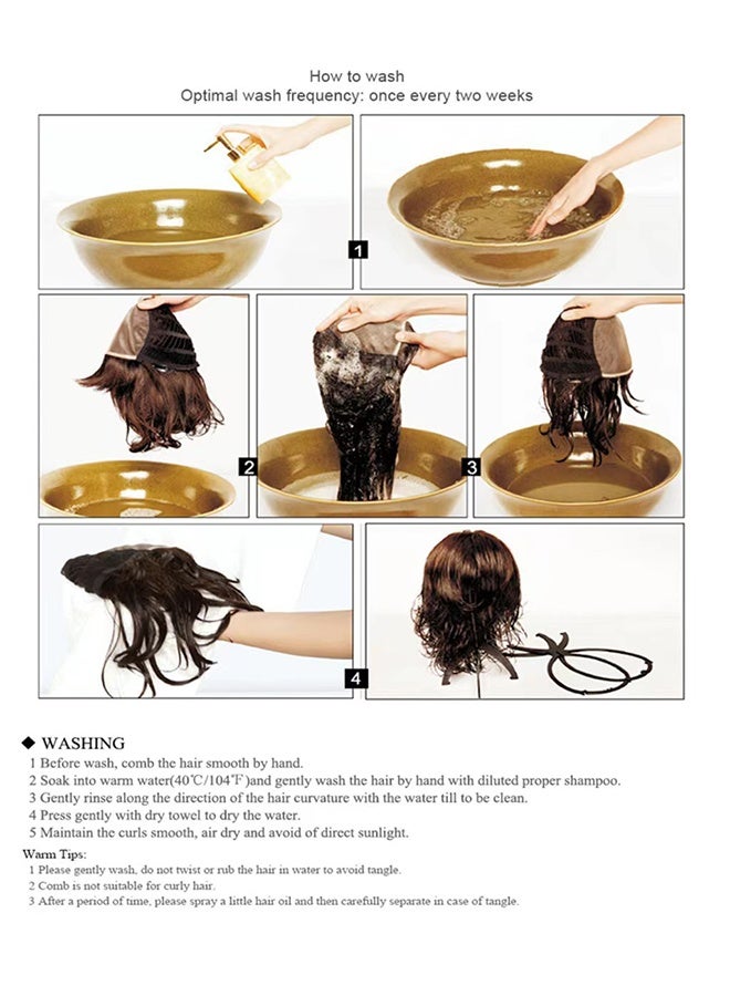 Generic Long Wavy Drawstring Ponytail Extension for Women Synthetic Ponytail Hair Extensions Natural Soft Hair Pieces for Daily Party Use  - Dark Brown - Image 5