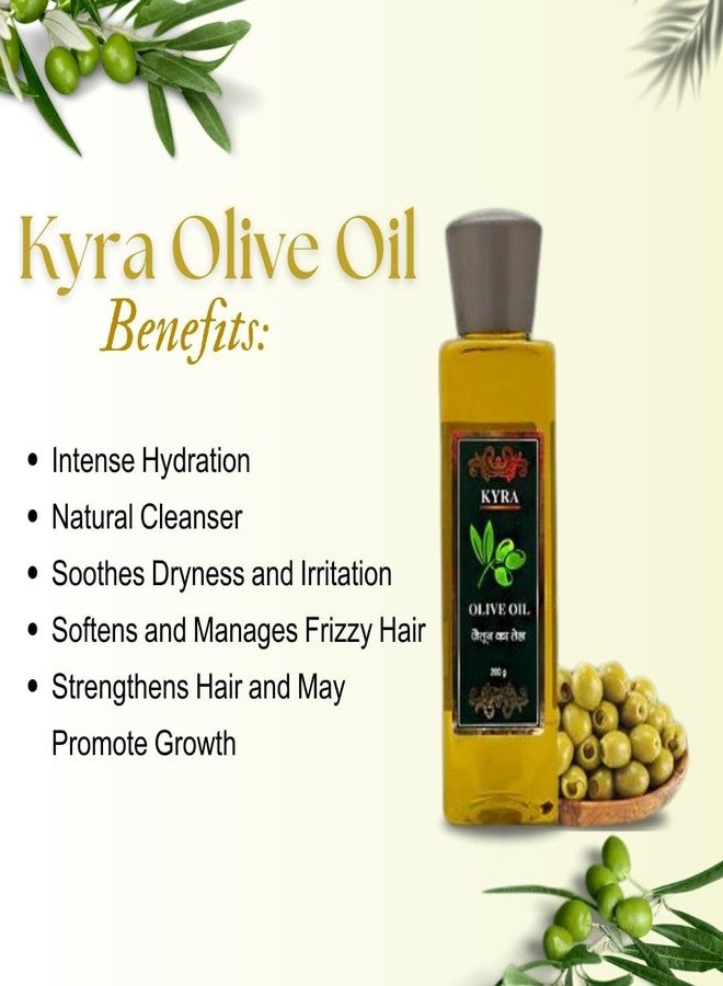 Kyra Olive Oil (100 ml) | Cold Pressed & Extra Virgin Olive Oil for Hair Growth & Skin | Nourishing Oil for Dry Skin, Body Massage, Stretch Marks, Anti-Aging, Moisturizing & Daily Skin & Hair Care - Image 3