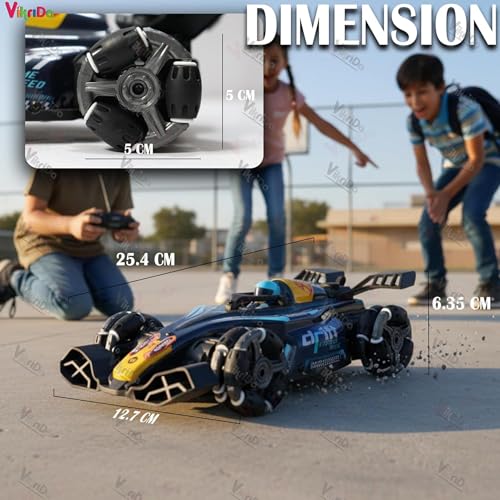VikriDA RC 4x4 Formula F1 Drift Smoke Car Toy | 1:14 Scale 2.4Ghz Hand Sensor Gesture Control Sports Racing Car 360° Rotation 3 Lights Music Spin Stunt Remote Control Cars. - Image 2
